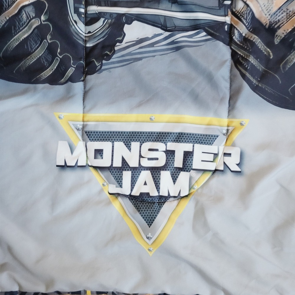 Vintage Monster Jam Comforter Blanket Full Trucks Grave Digger Shark Bedding Kid - Picture 2 of 4